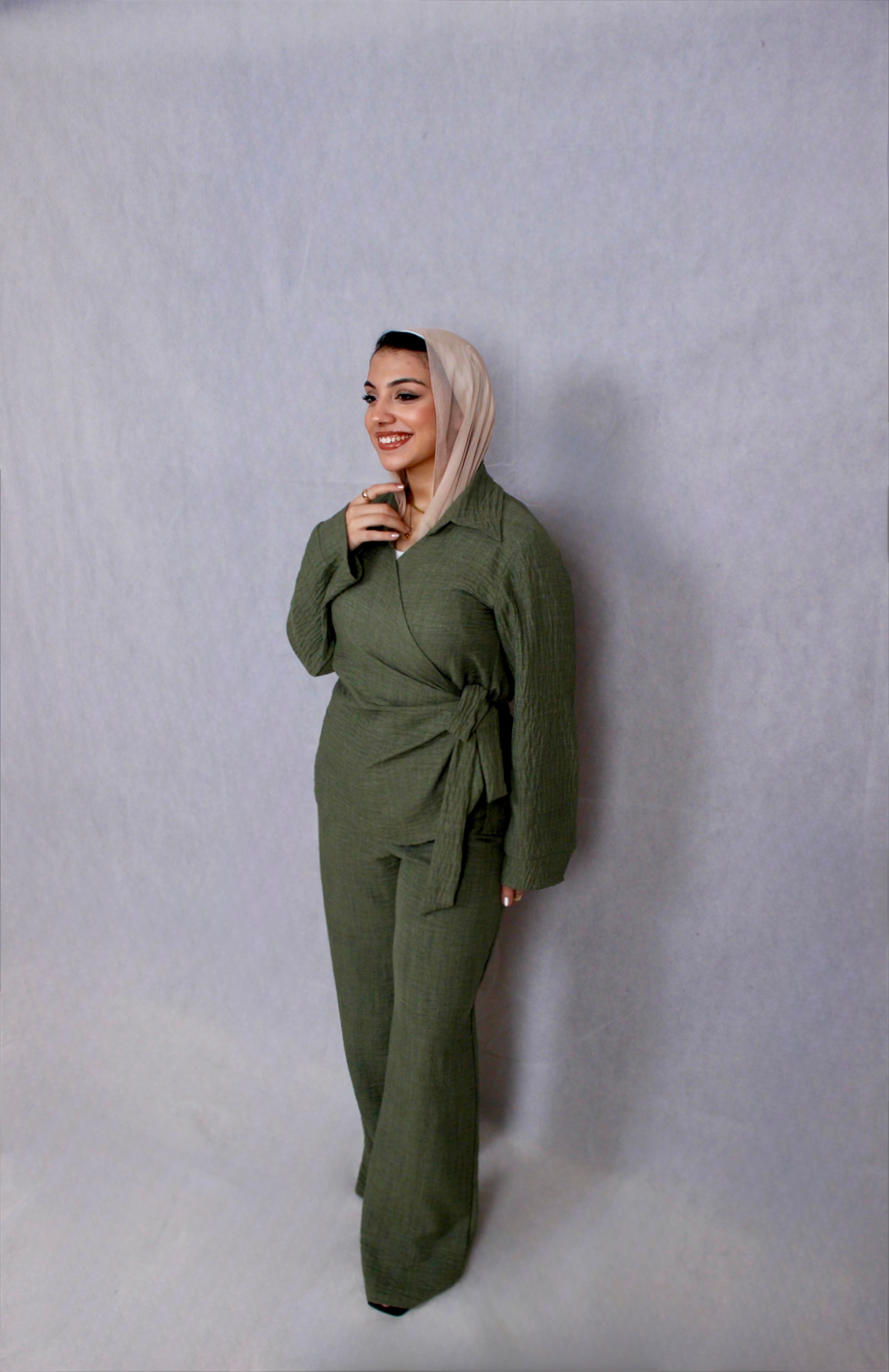 Green Linen Set