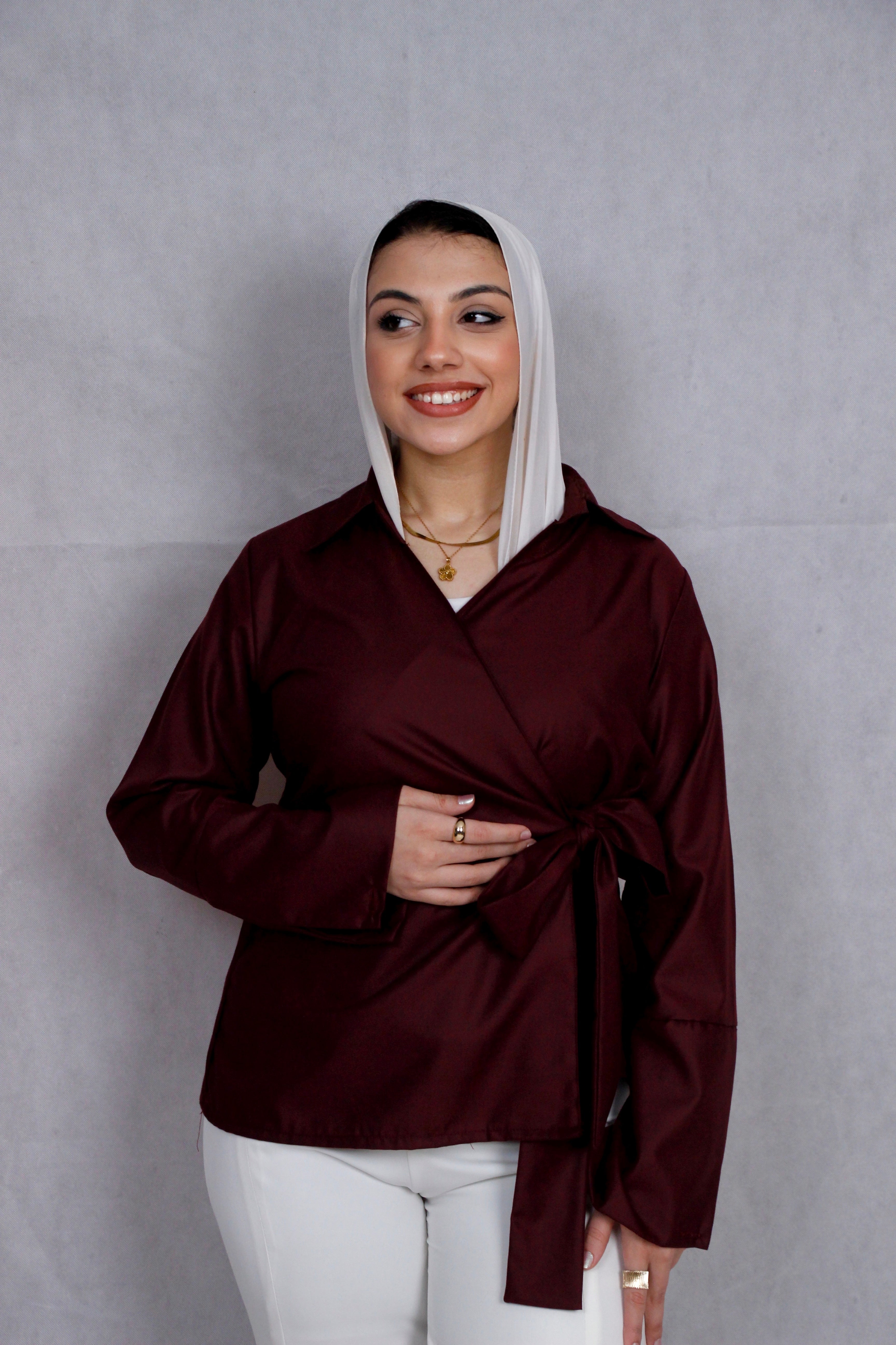 Burgundy Wrap Top