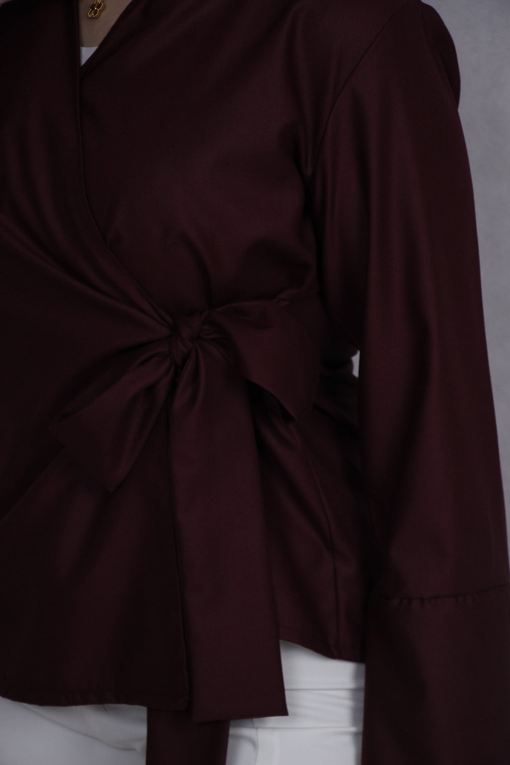 Burgundy Wrap Top