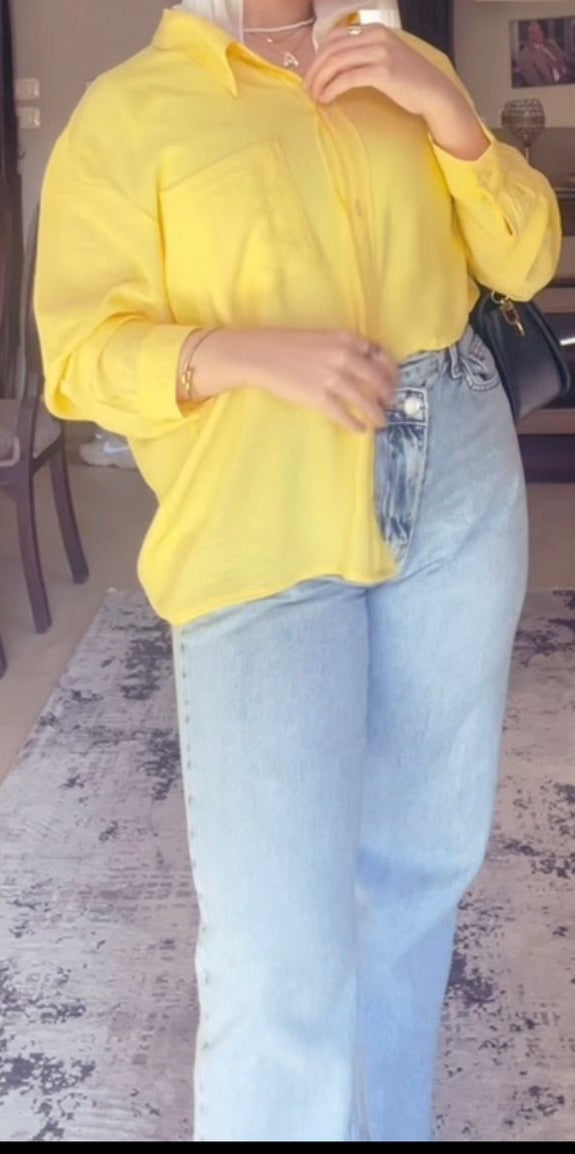 Yellow Linen Shirt